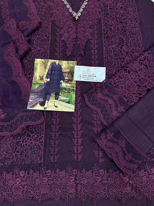 Marib B lawn Chicken Kari PartyWear Dress |SC-5302