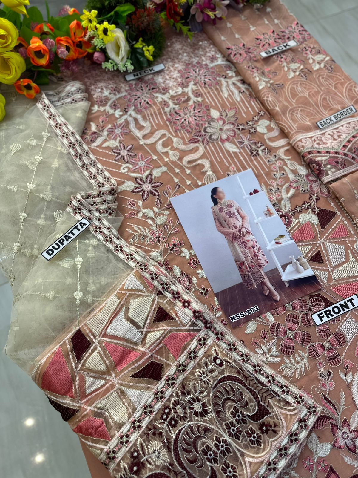 Ramsha Chiffon Luxury PartyWear Dress | SC-163