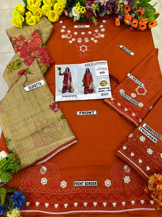 Clothing Lawn Luxury Party Wear Dress | SC-180