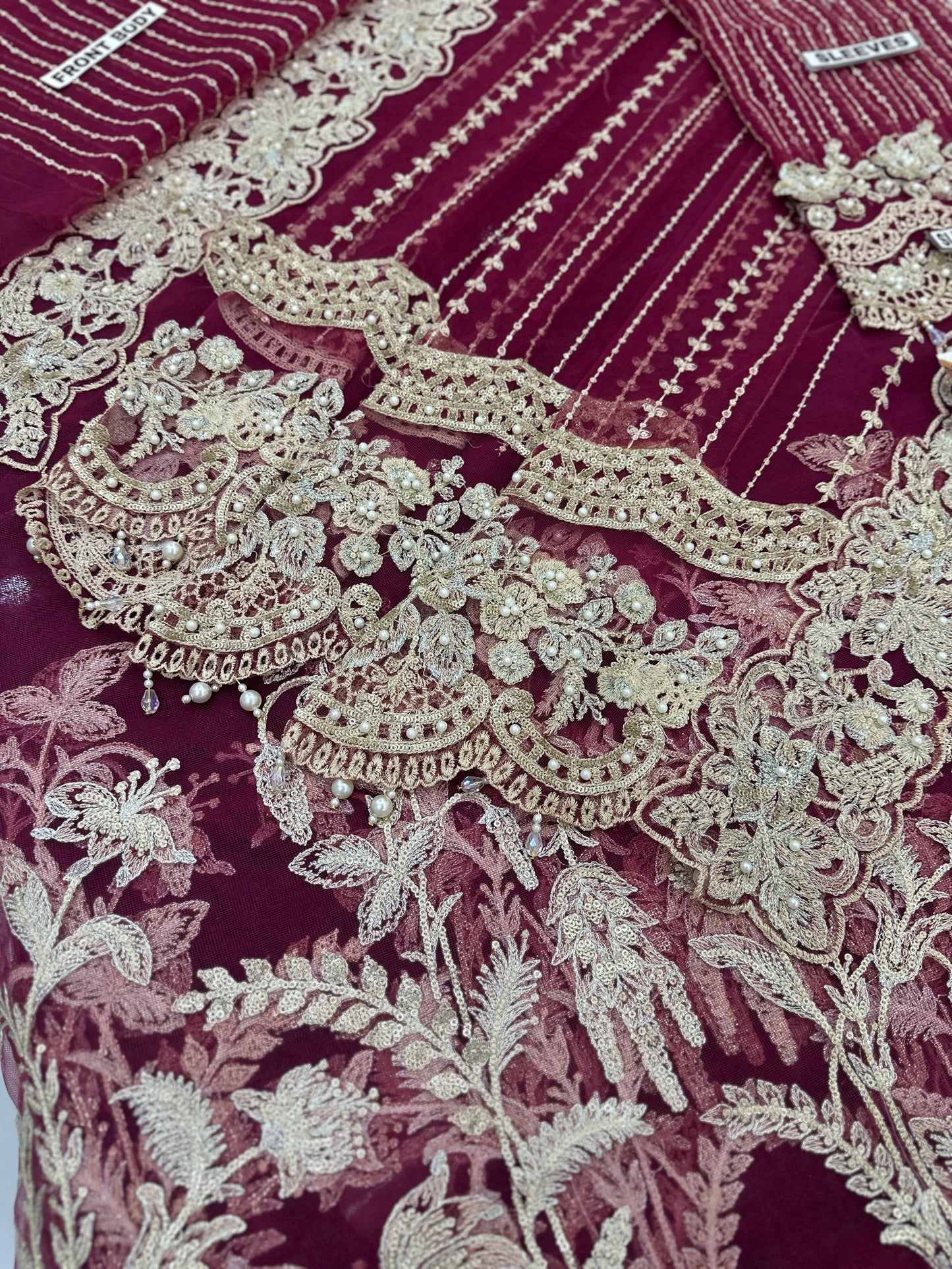 MariaB Luxury Net Embroidered Saree |5311