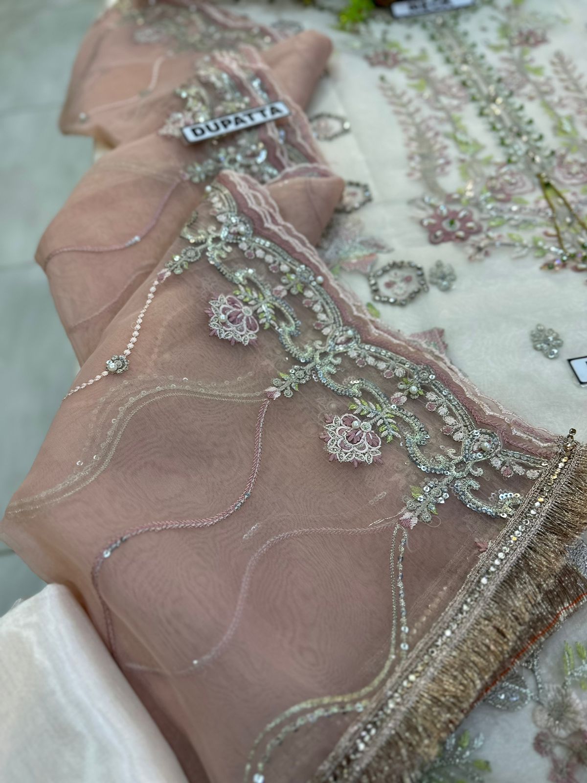 Aga Noor Organza Partywear Dress | SC-112