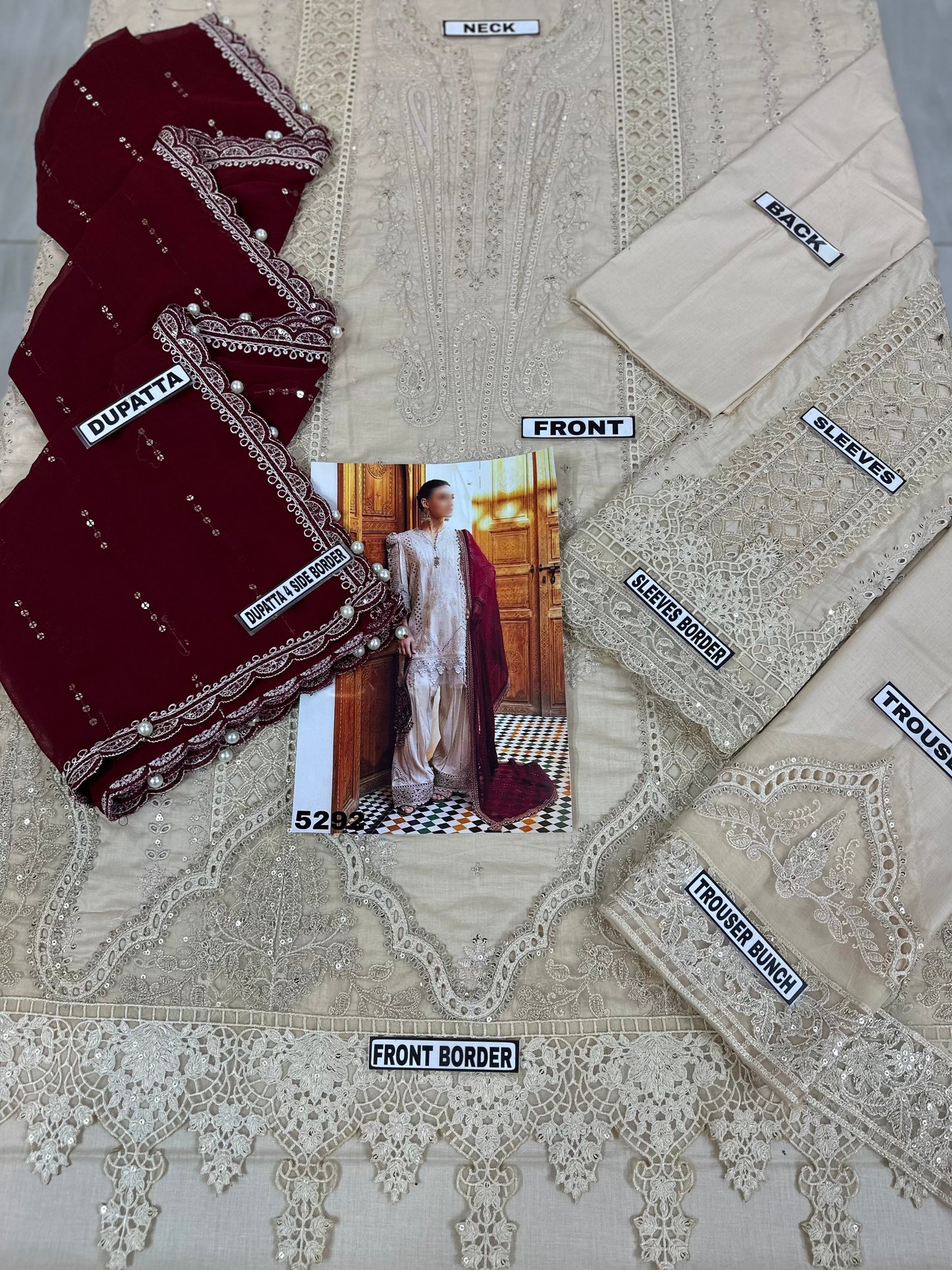 Maria B Luxury Lawn Chicken Kari Partywear Dress |SC-5292