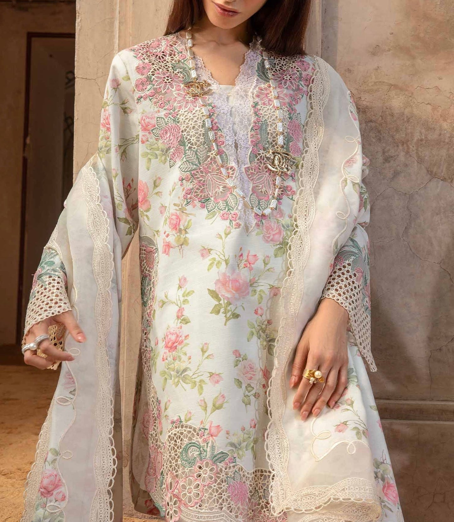 Crimson Luxury Lawn Formal Wear Dress |SC-5263