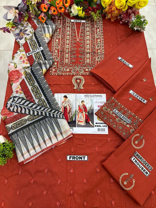 Clothing Lawn Luxury Party Wear Dress | SC-149