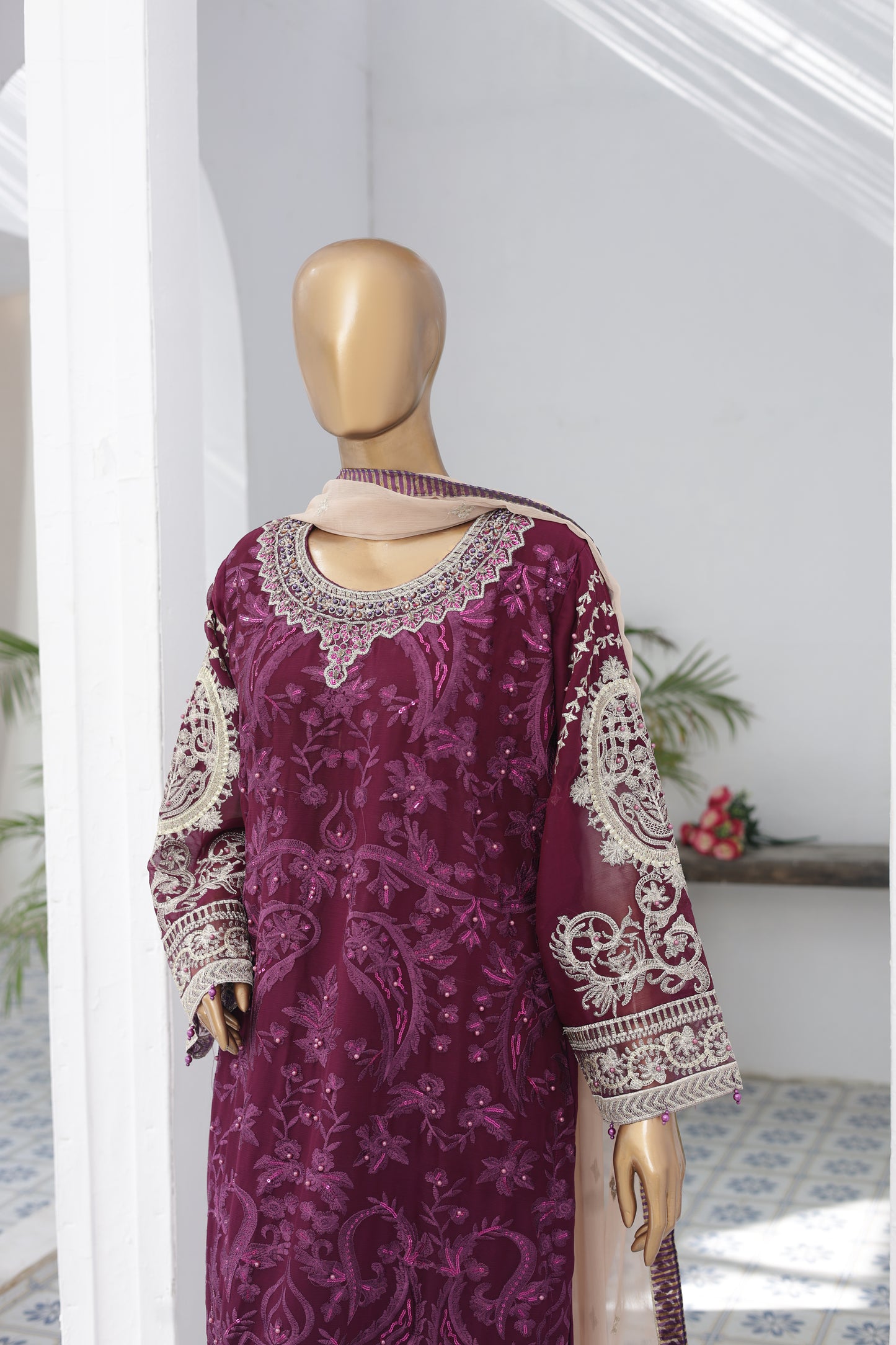 Husn-E-Suroshi Chiffon Collection 2025 | SR-02 (JALWA)