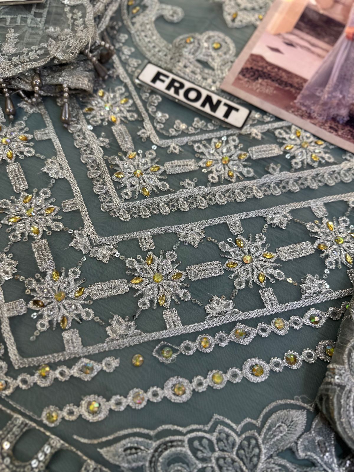 Maria B Organza Partywear Dress | SC-088