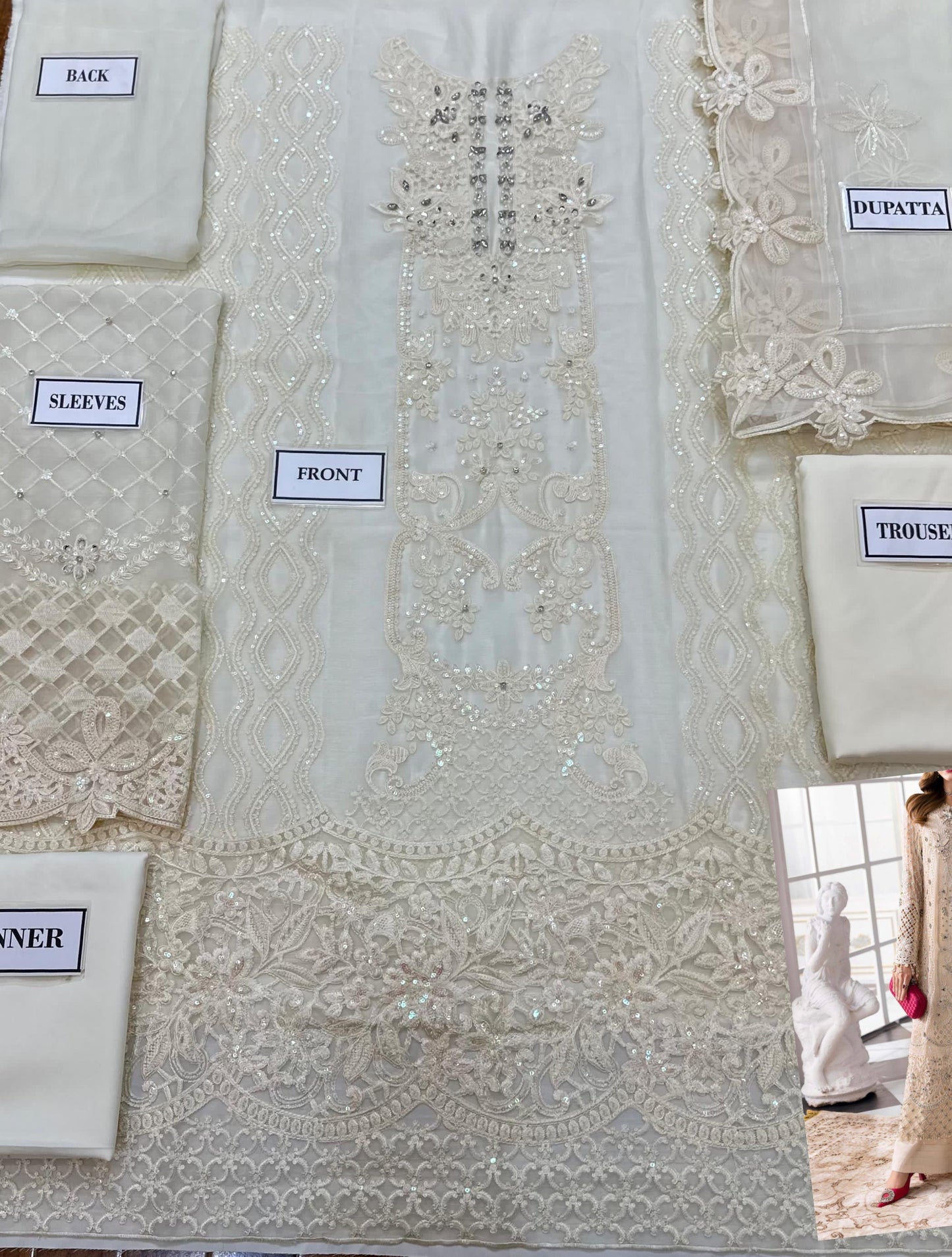 Maria B Luxury Chiffon Party Wear Dress | SC-5290