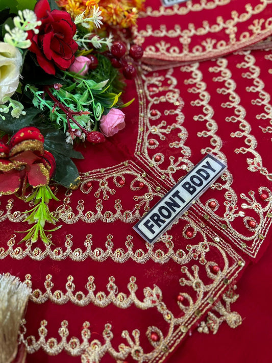 Imrozia Luxury Chiffon Partywear Dress | SC-109