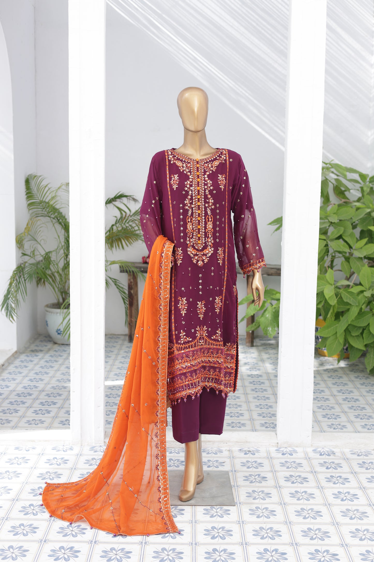 Husn-E-Suroshi Chiffon Collection 2025 | SR-03 (RANGEEN)