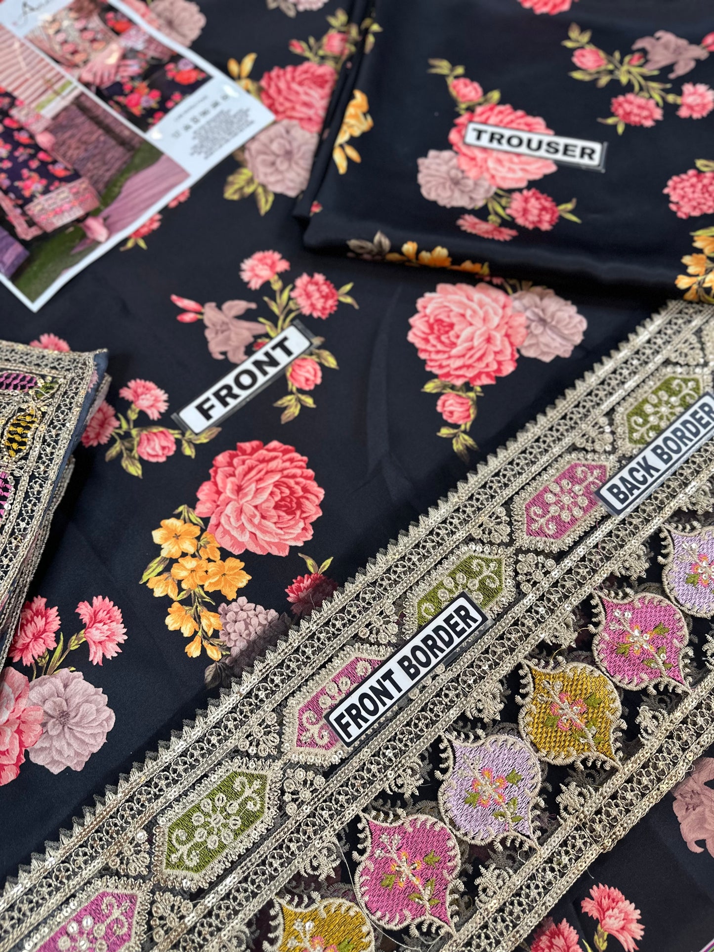 Aneela's Shamoos Digital Slik Formal Wear Dress | 5327