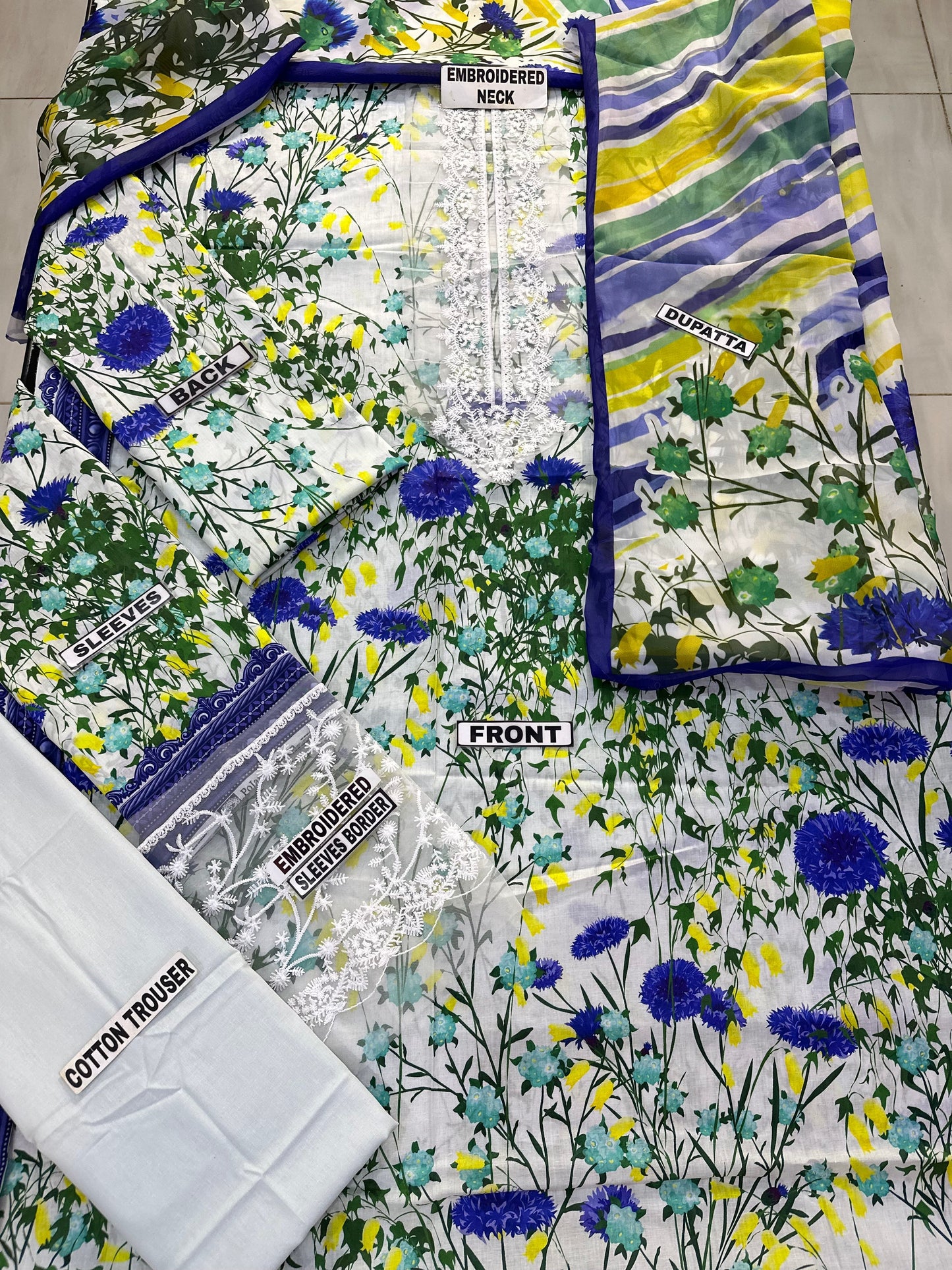 Maria B M Print Lawn Formal Wear Dress | SC-253