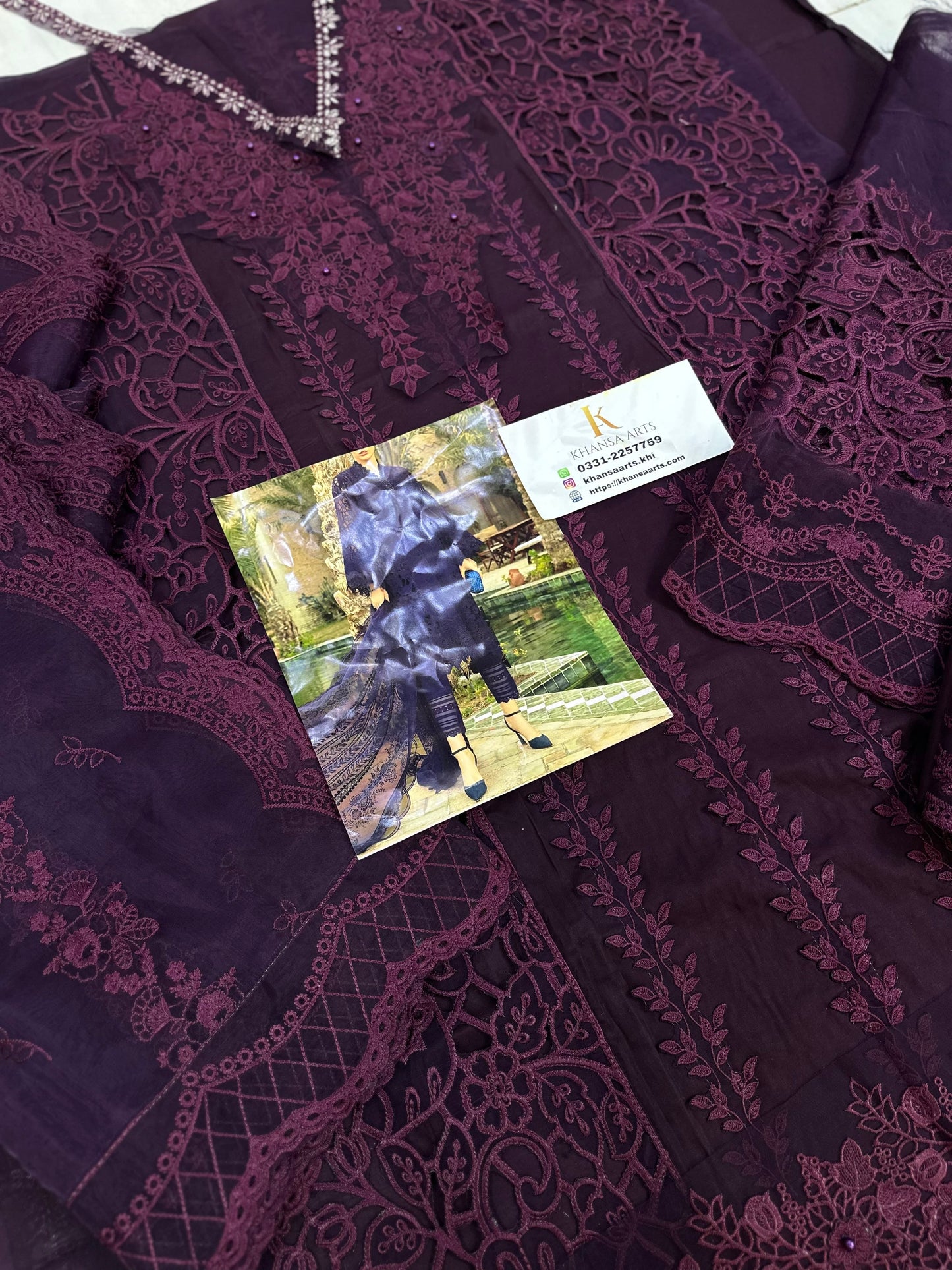 Marib B lawn Chicken Kari PartyWear Dress |SC-5302