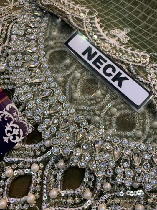 Maria B Organza Partywear Dress Mehendi | SC-2221