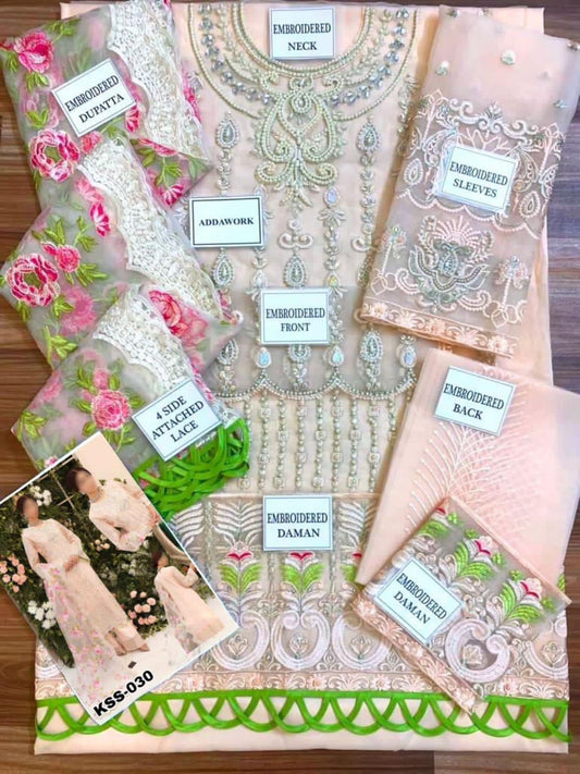 Khansa Luxury Partywear Organza Dress | SC-030