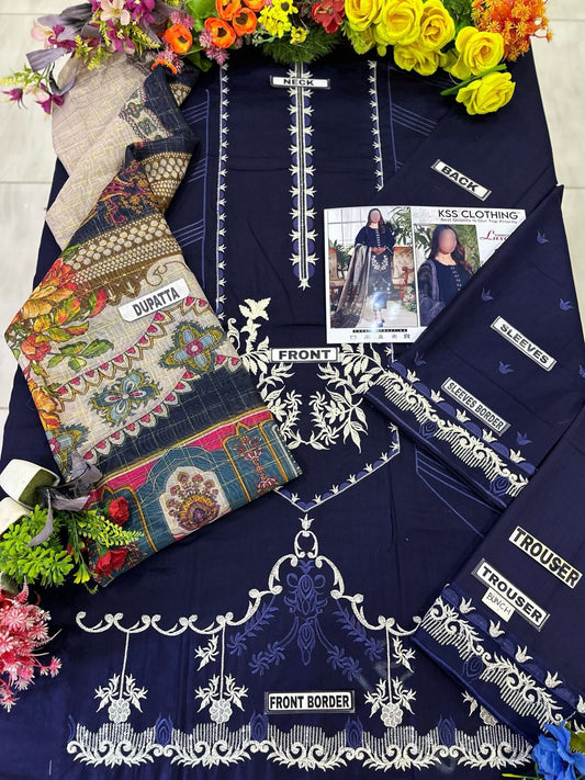 Clothing Lawn Luxury Party Wear Dress | SC-196