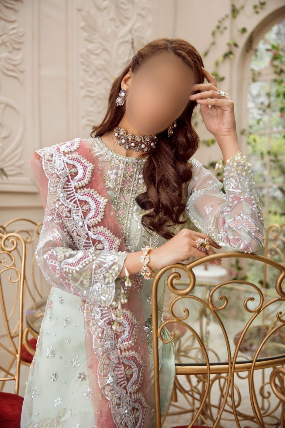 Muhq Luxury Organza Party Wear Dress | SC-188