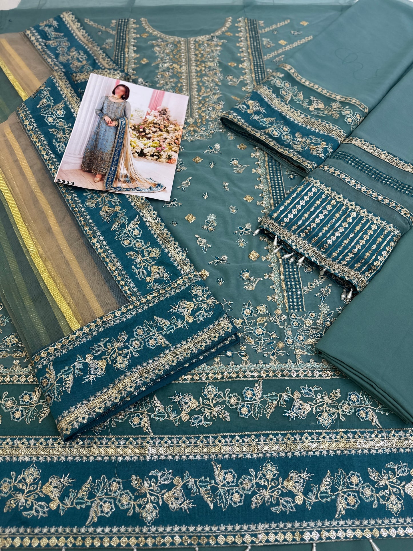 Charizma Chiffon Luxury PartyWear Dress | 5313