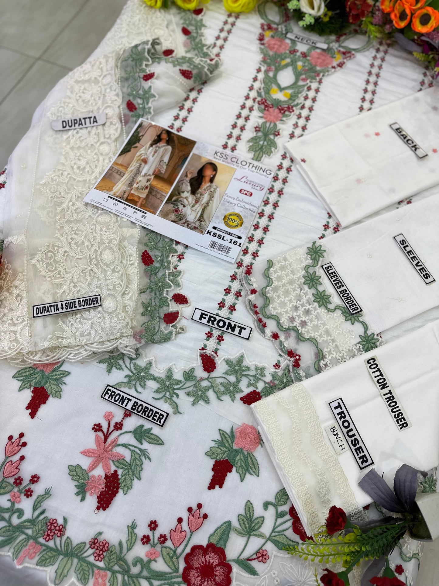 Crimson Luxury Lawn PartyWear Dress | SC-161