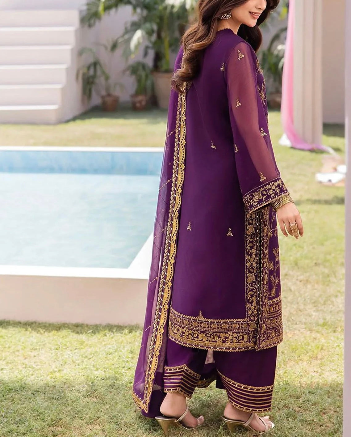 Asim Jofa Luxury Chiffon Collection 3 Piece Unstitched |5344