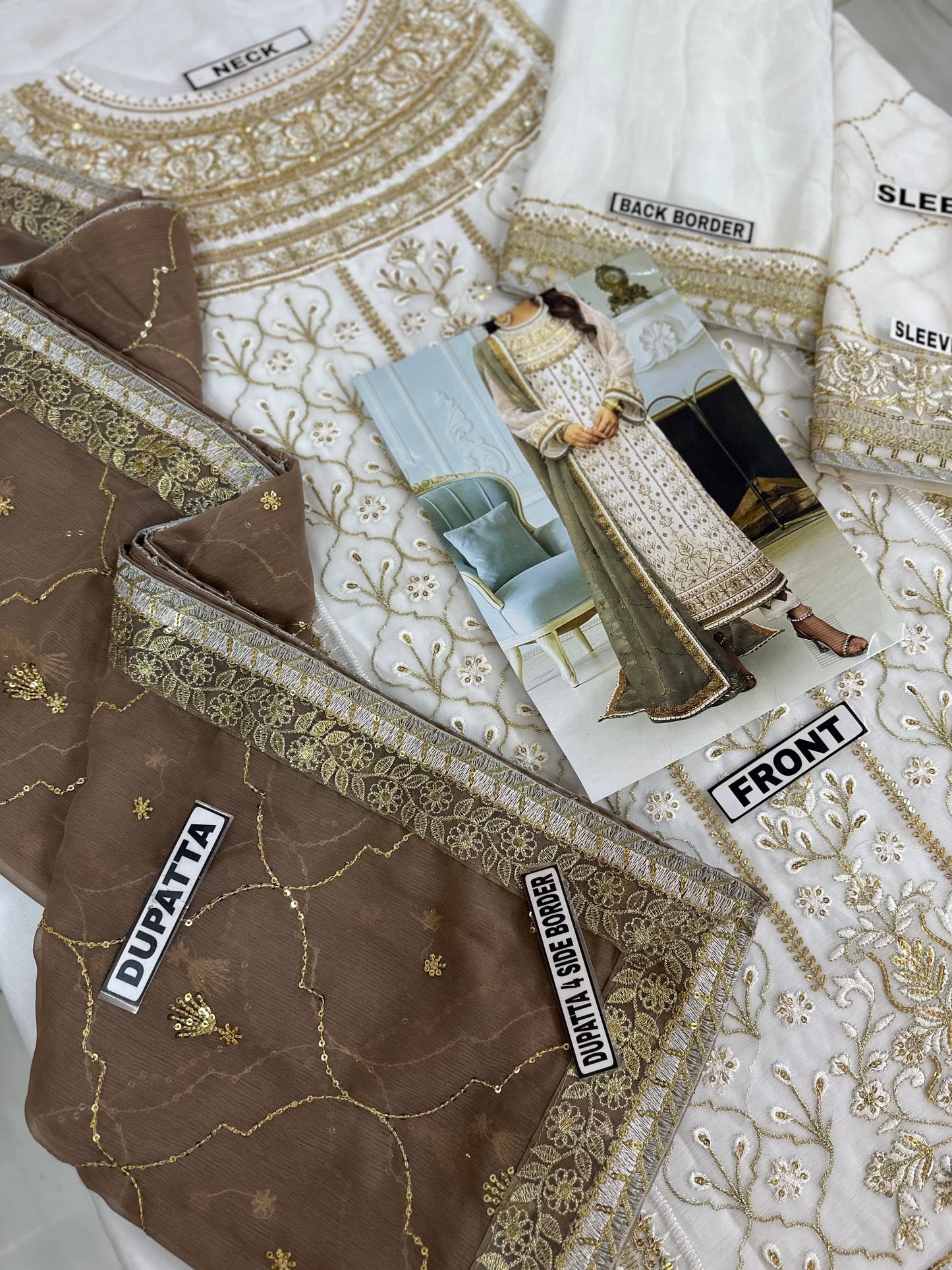 Asim Jofa Chiffon PartyWear Dress | SC-5324