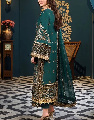 Asim Jofa Embroidered Chiffon Suit Unstitched 3 Piece|5345