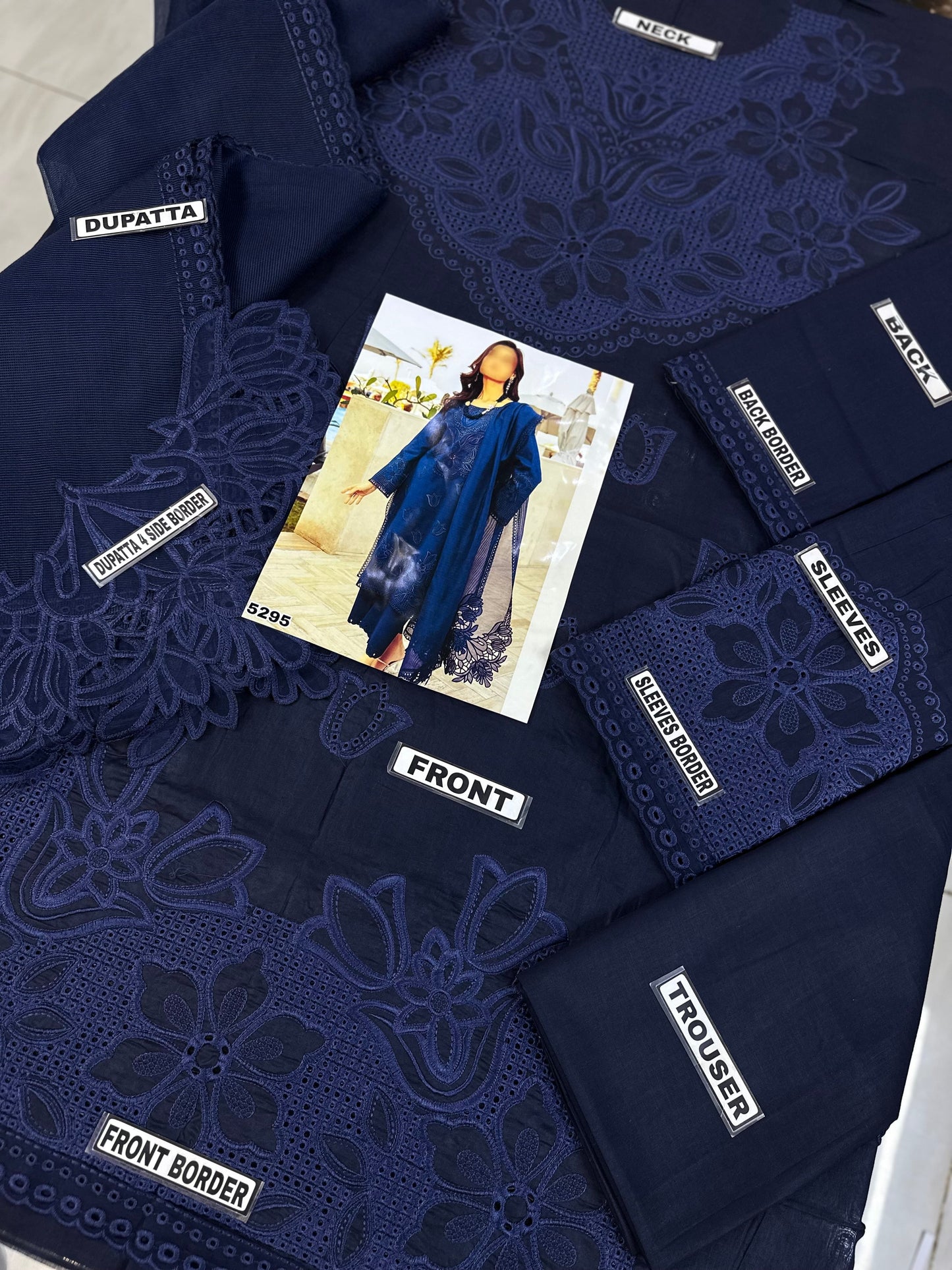 Rang Rasia Luxury Lawn ChickenKari Party Wear Dress |SC-5295