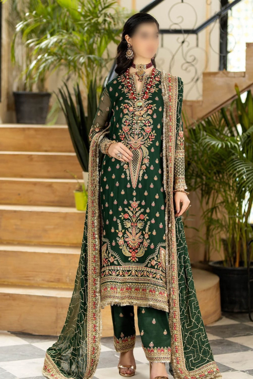 Imrozia Luxury Chiffon PartyWear Dress | SC-170