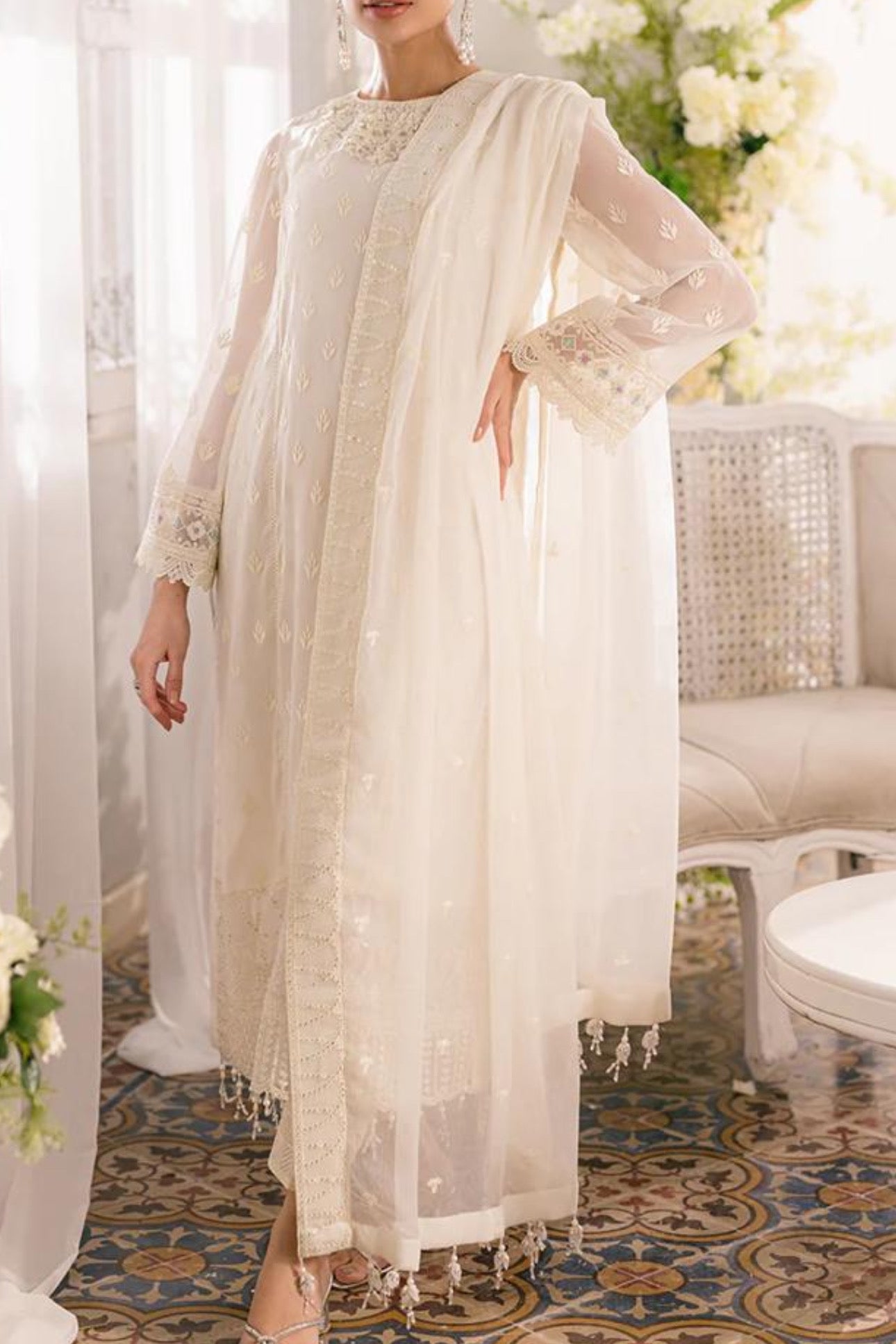 Azure Chiffon Formal Wear Dress | SC-223