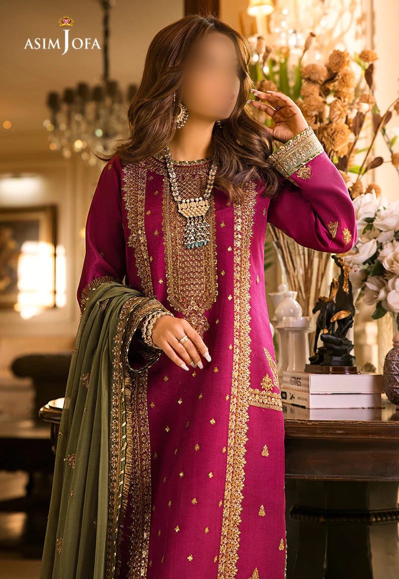 Asim Jofa Luxury Chiffon Partywear Dress | SC-150