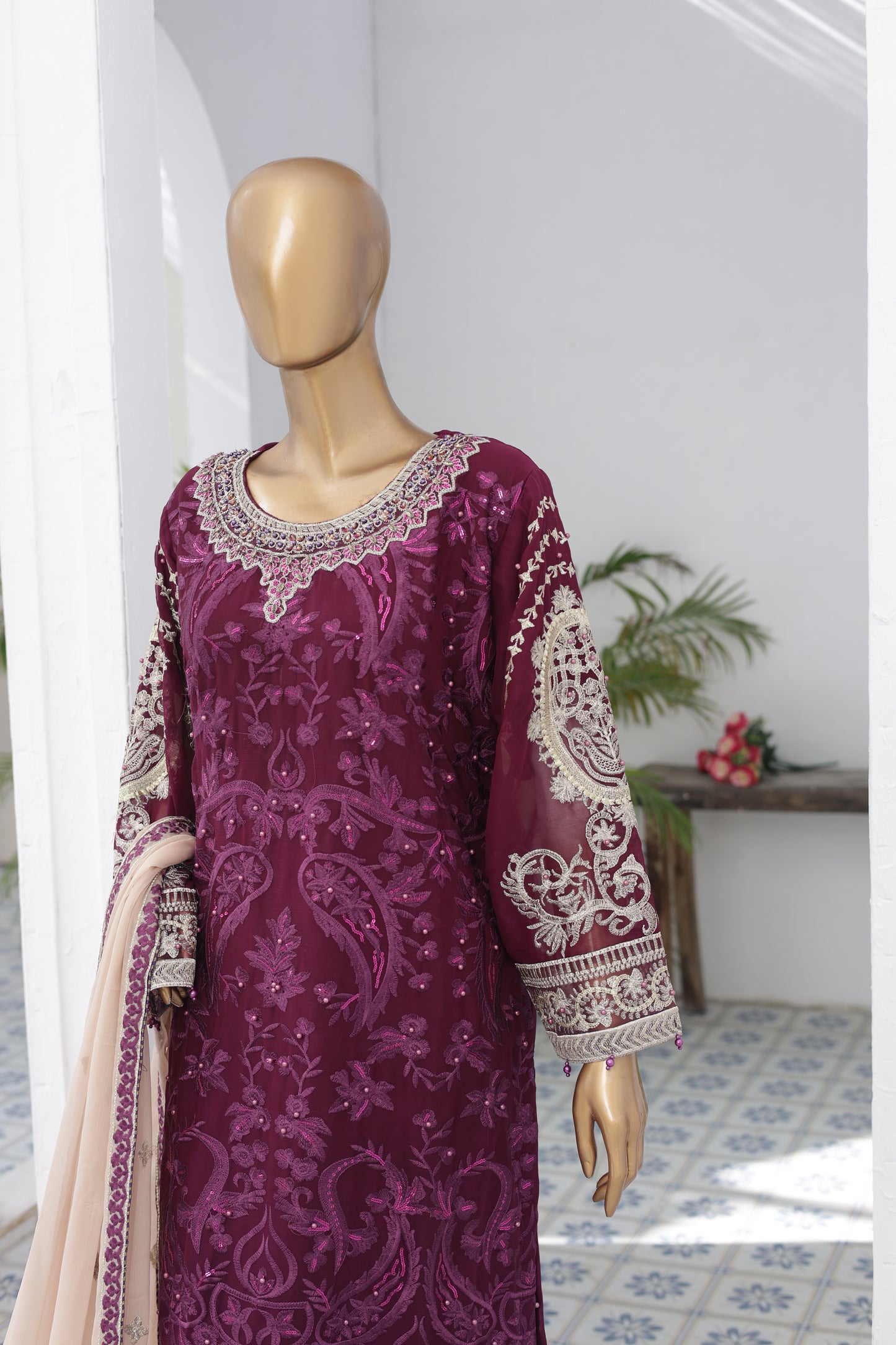 Husn-E-Suroshi Chiffon Collection 2025 | SR-02 (JALWA)