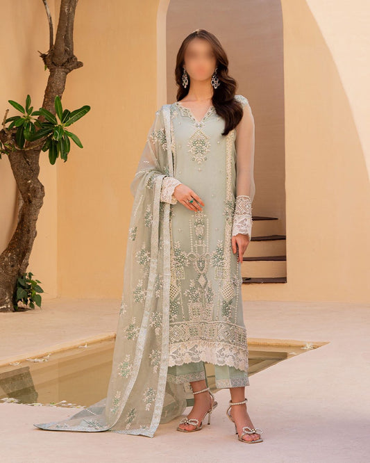 Mushq Luxury Organza Partywear Dress | SC-195