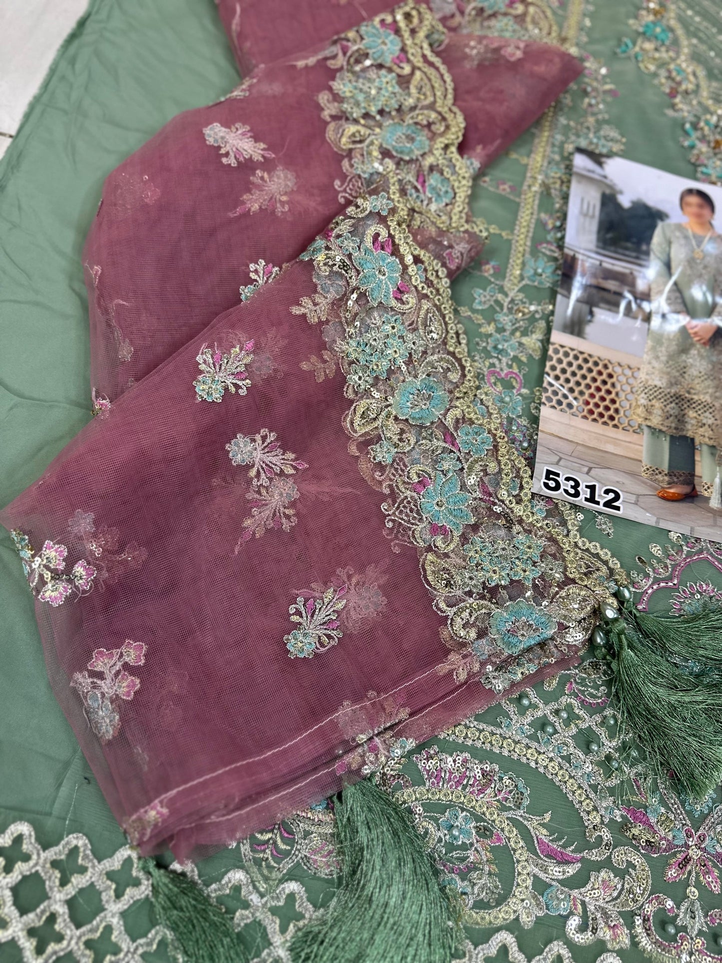 Imrozia Chiffon Partywear Dress |5312