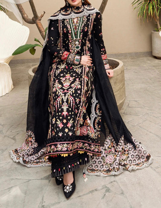Qalamkar Hannah Luxury Lawn PartyWear Dress |SC-5291