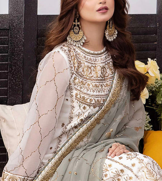 Asim Jofa Chiffon PartyWear Dress | SC-5324