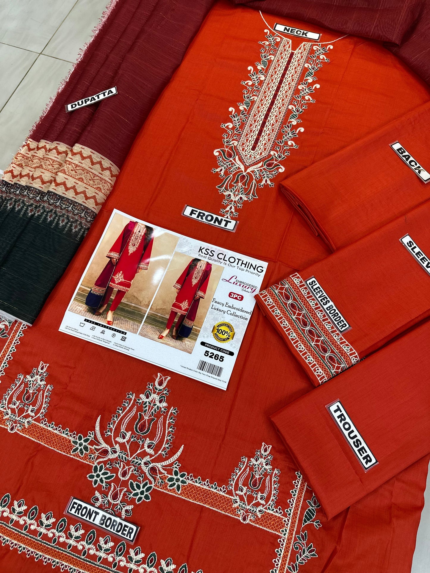 Clothing Lawn Luxury Party Wear Dress | SC-5265 ( Unstitched )