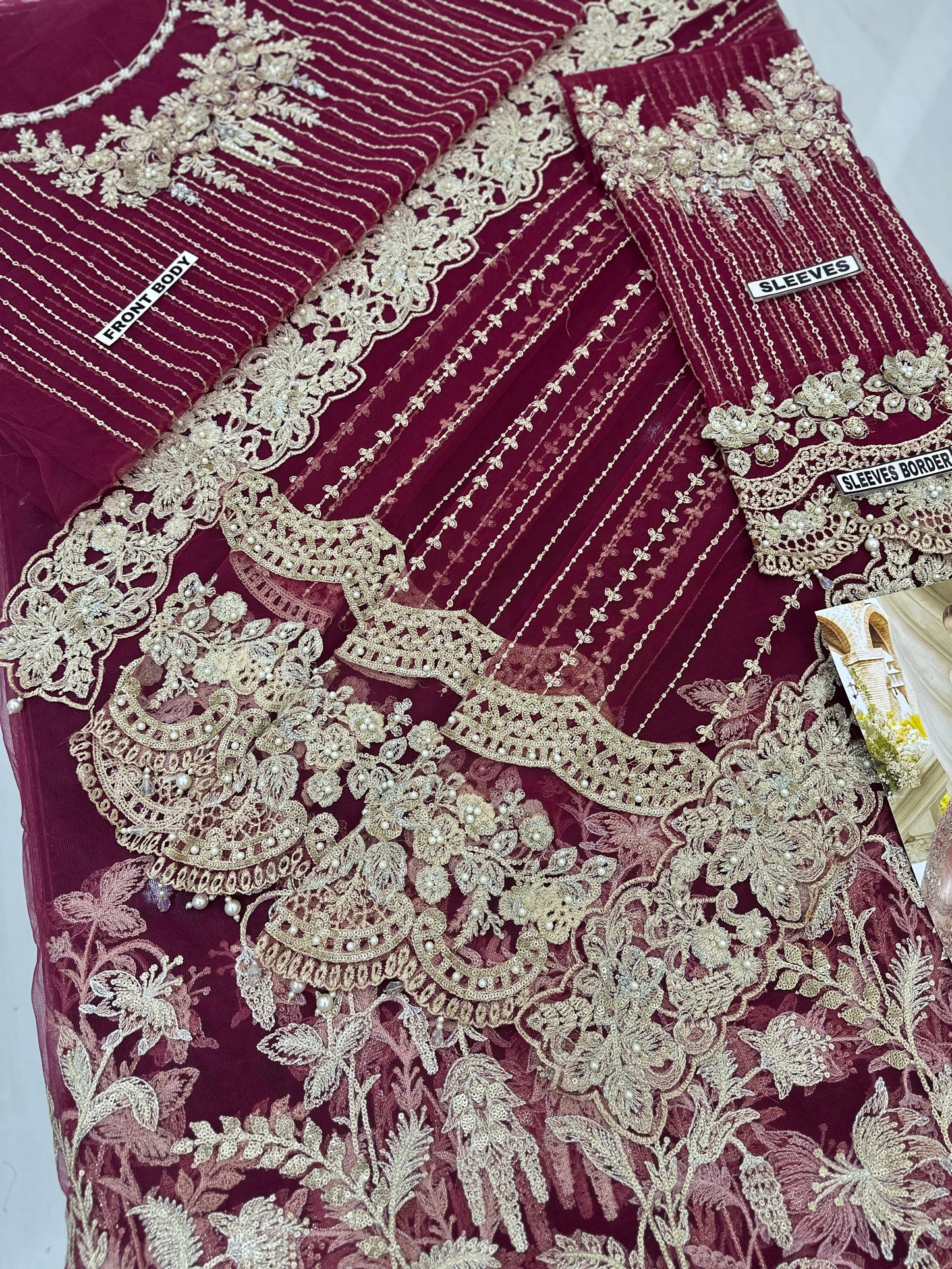 MariaB Luxury Net Embroidered Saree |5311