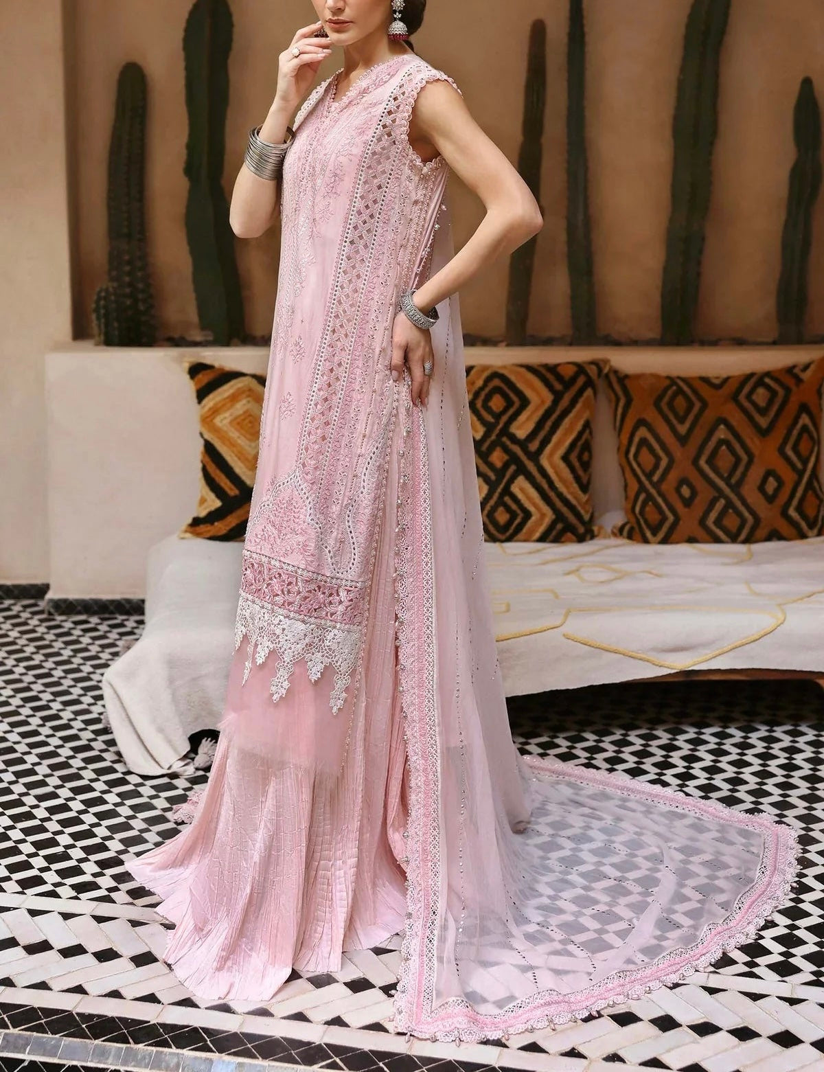 Maria B Luxury Lawn Chicken Kari Partywear Dress |SC-5293