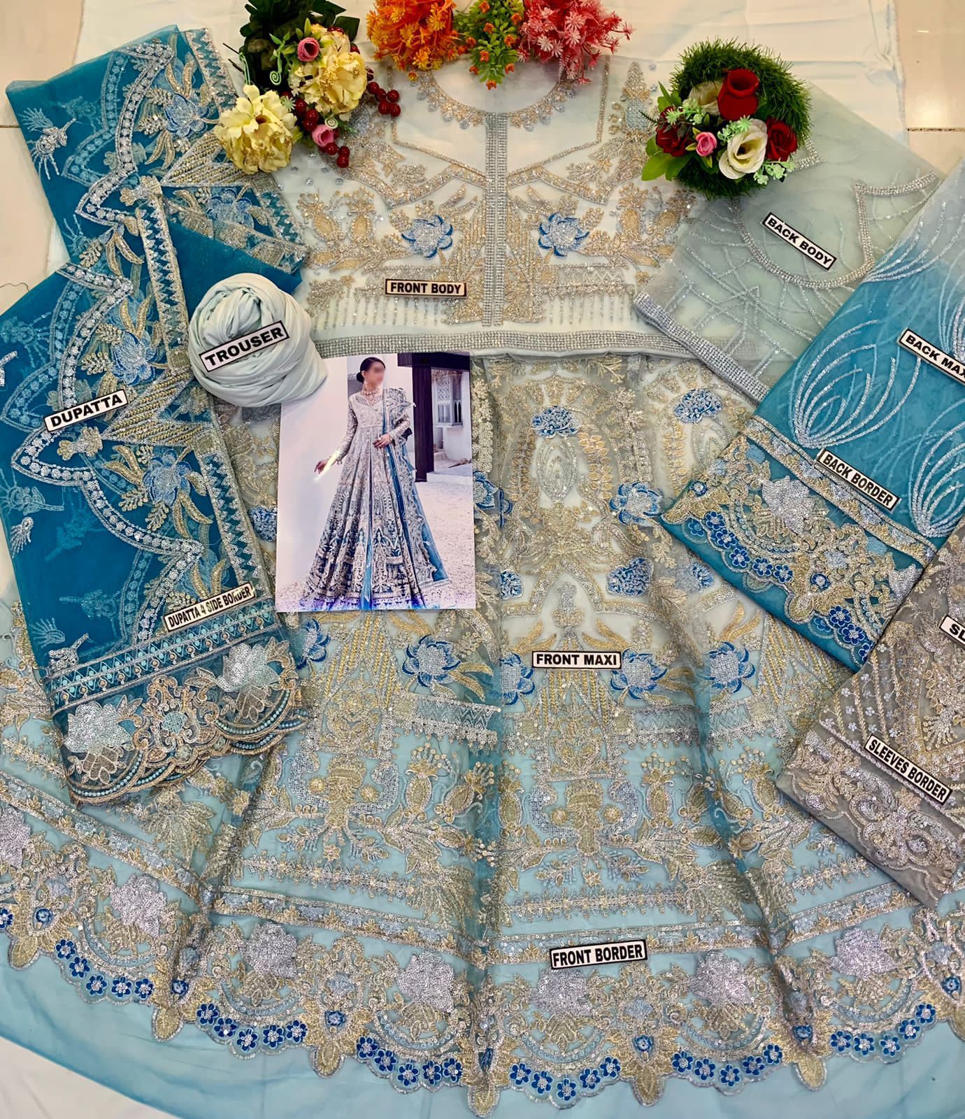 Freesia Net Maxi Bridalwear | SC-057