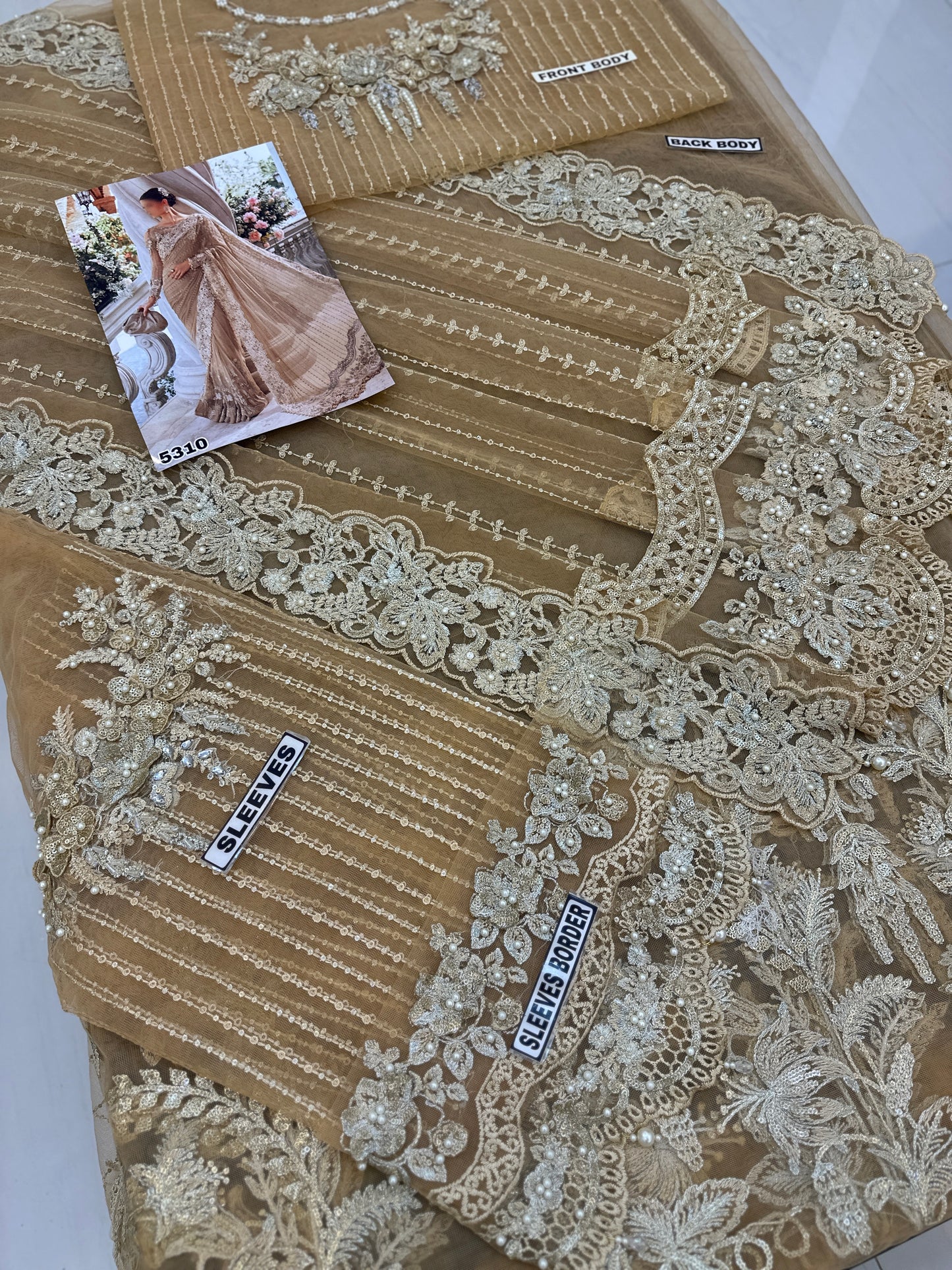 MariaB Luxury Net Embroidered Saree |5310