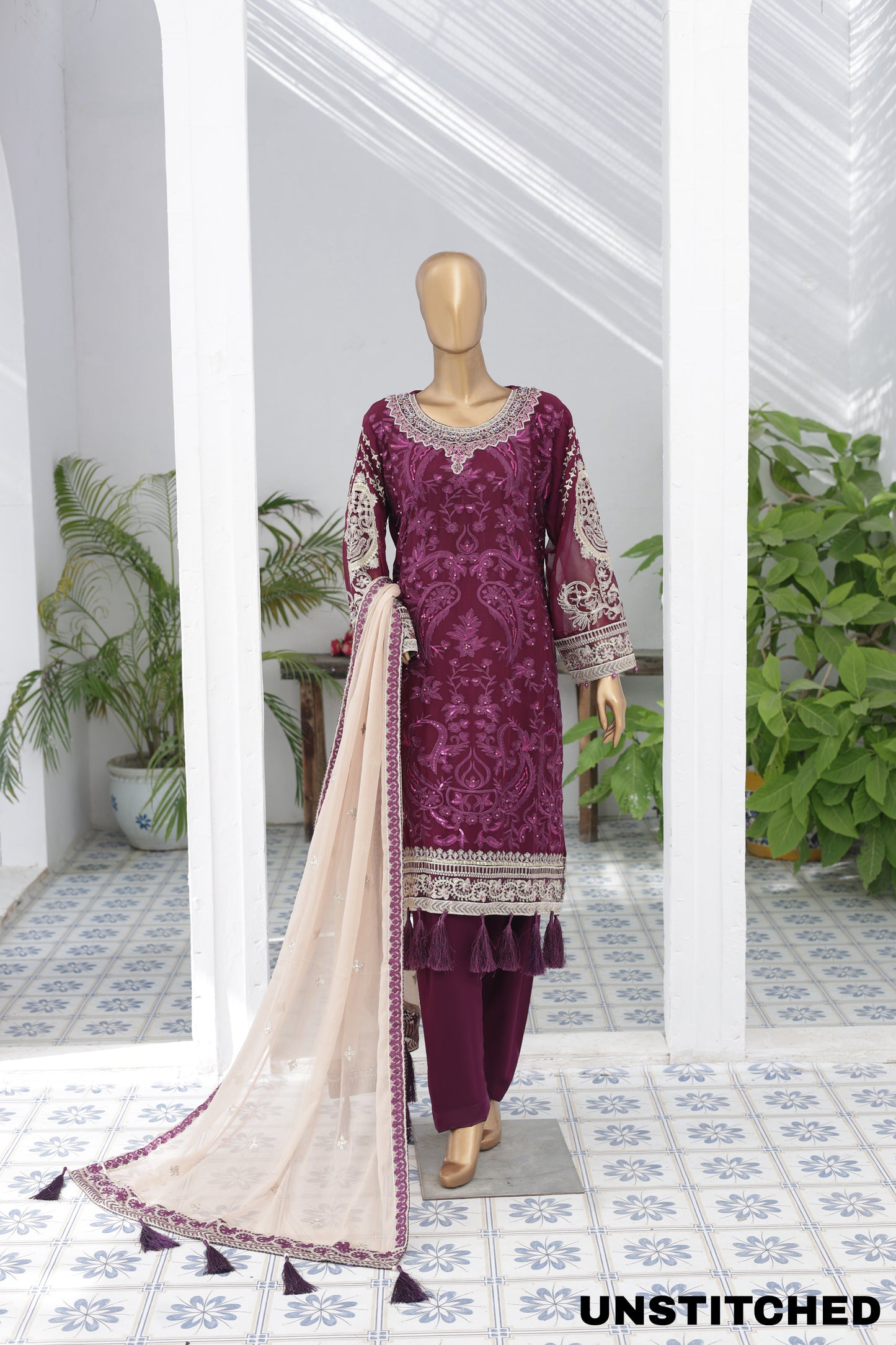 Husn-E-Suroshi Chiffon Collection 2025 | SR-02 (JALWA)