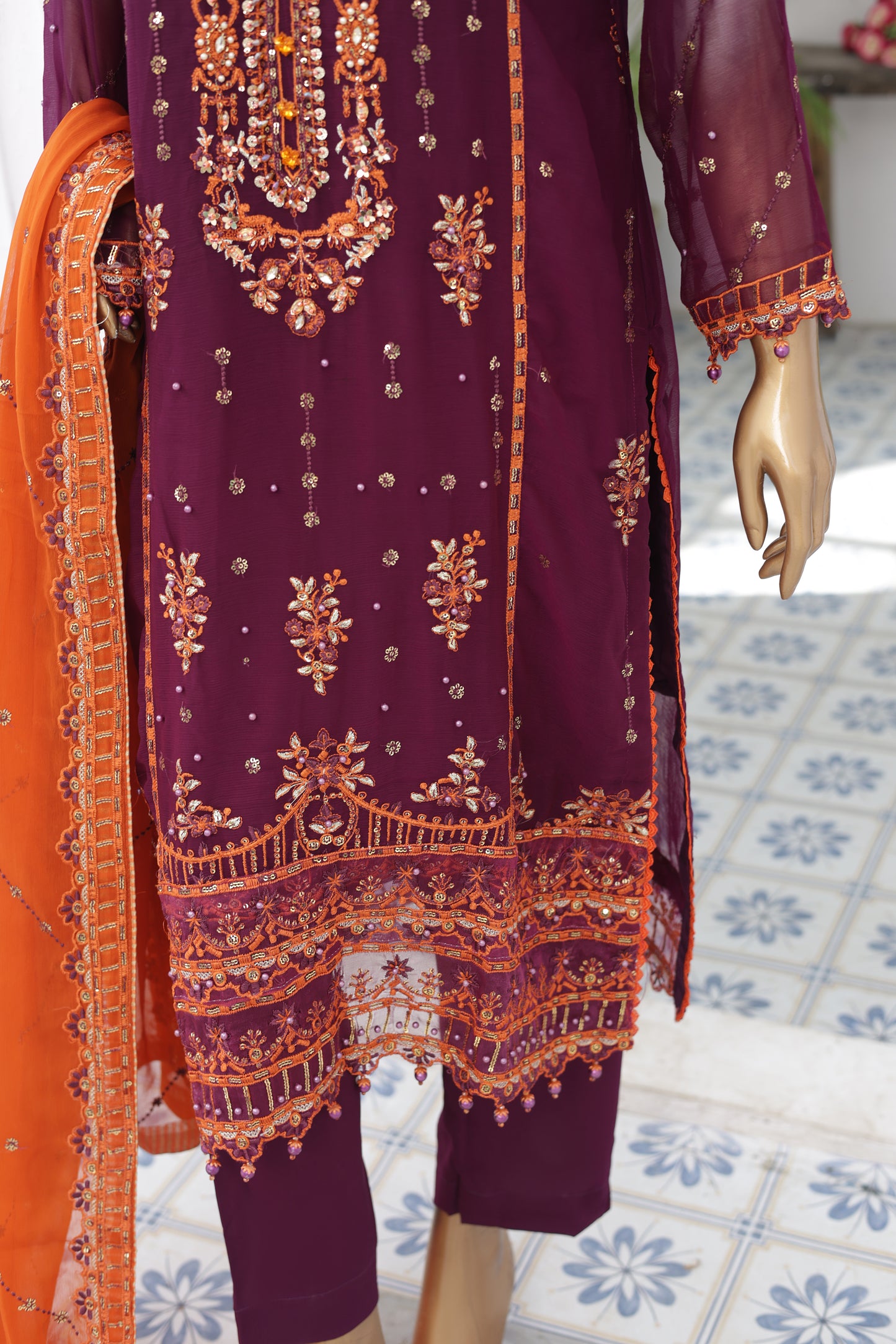 Husn-E-Suroshi Chiffon Collection 2025 | SR-03 (RANGEEN)