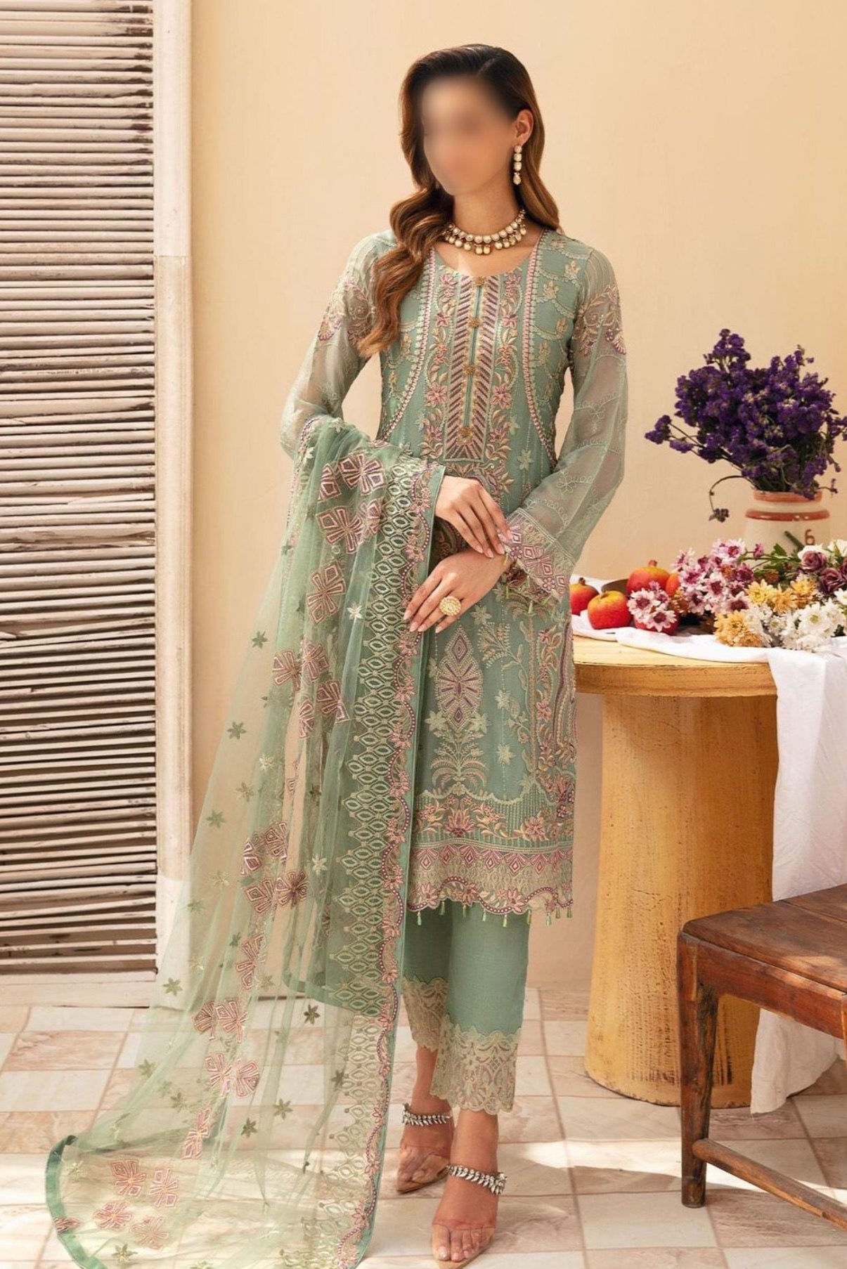 Ramsha Chiffon PartyWear Dress | SC-176