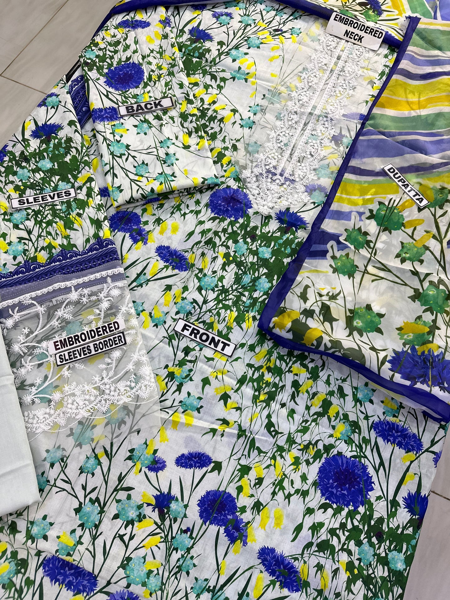 Maria B M Print Lawn Formal Wear Dress | SC-253