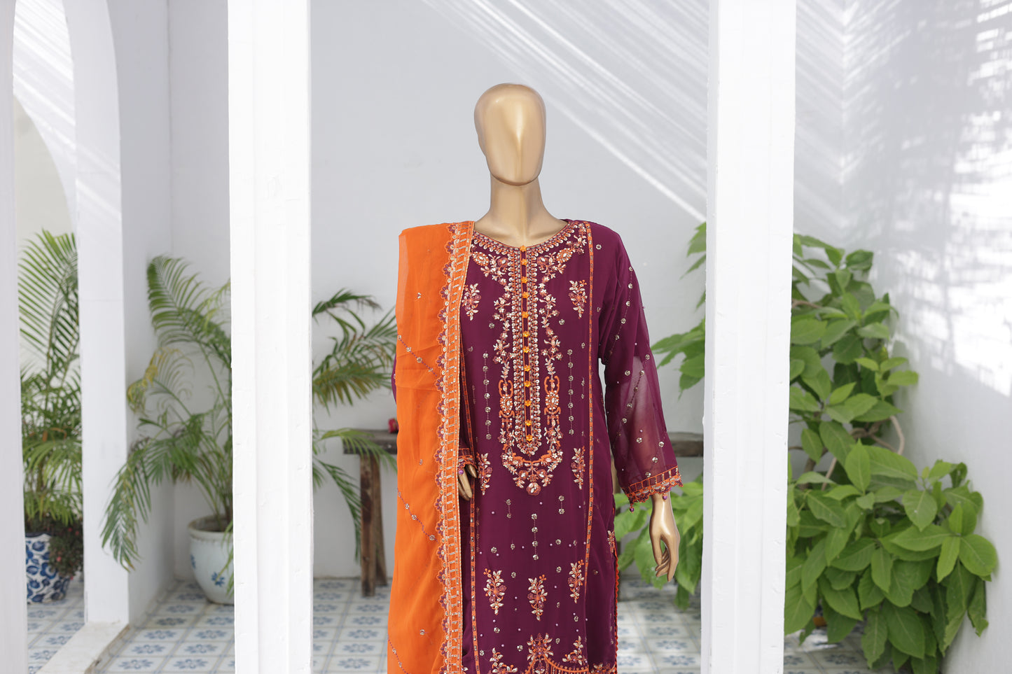 Husn-E-Suroshi Chiffon Collection 2025 | SR-03 (RANGEEN)