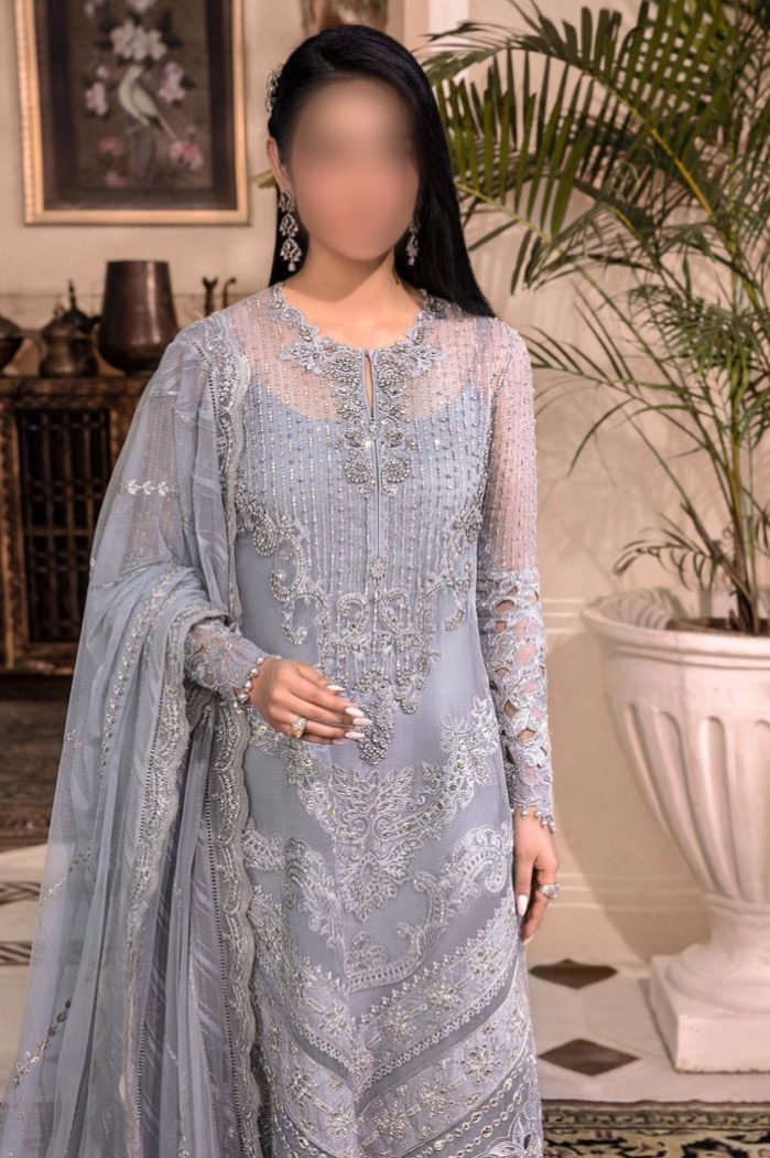 Maria B Organza Partywear Dress | SC-088