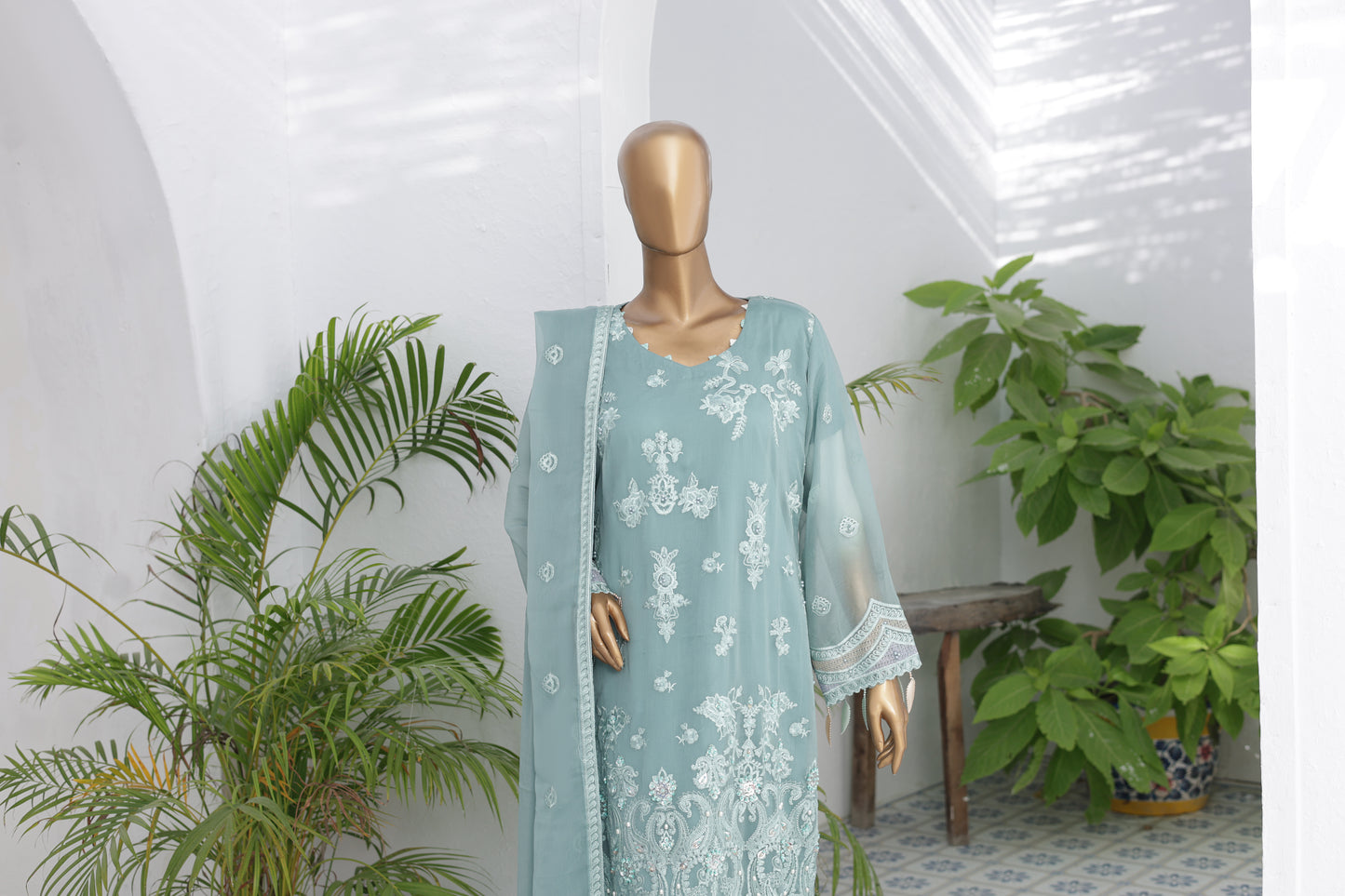 Husn-E-Suroshi Chiffon Collection 2025 | SR-05 (THANDAK)