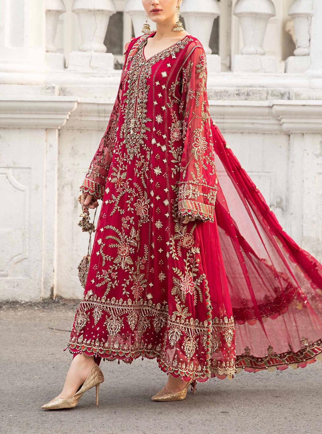 Maria B Chiffon PartyWear Dress |5308