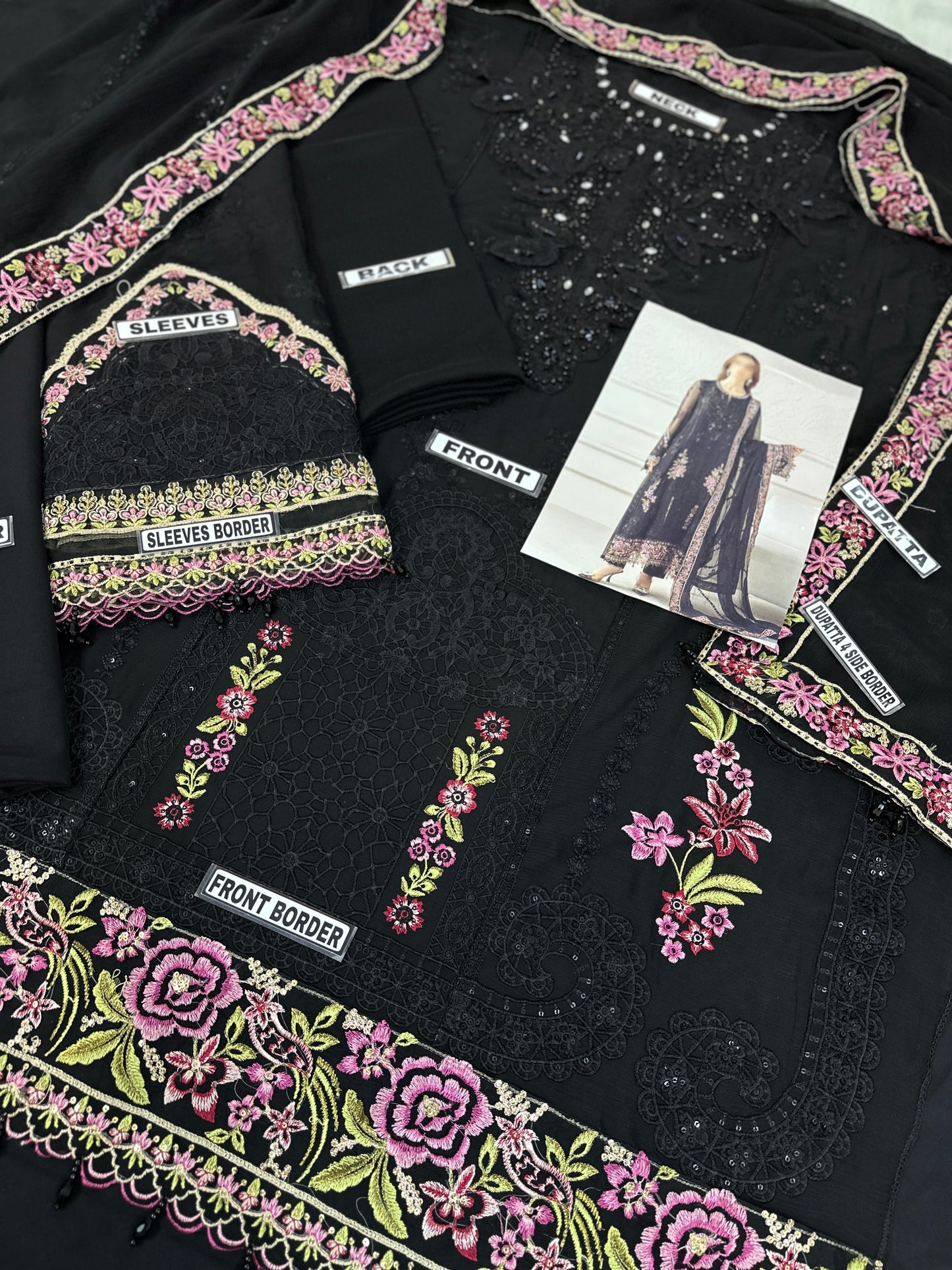 Maria B Chiffon PartyWear Dress |5322