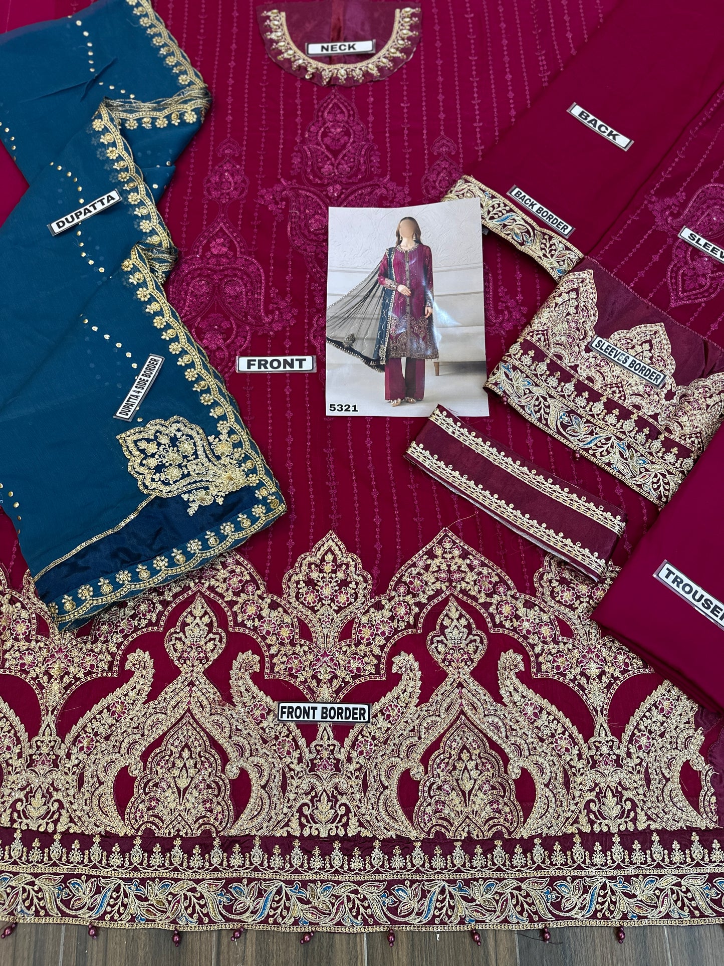 Maria B Chiffon PartyWear Dress |5321