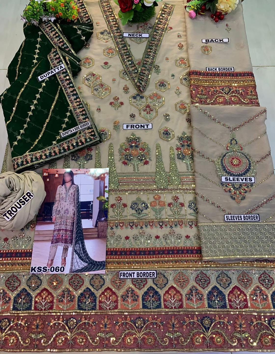 Baroque Chiffon PartyWear Dress Suroshi SC-60